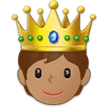 person with crown: medium skin tone per la piattaforma Samsung