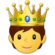 person with crown for Samsung platform