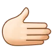 rightwards hand: light skin tone pentru platforma Samsung