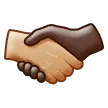 Samsung dla platformy handshake: medium-light skin tone, dark skin tone