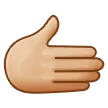rightwards hand: medium-light skin tone per la piattaforma Samsung