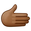 rightwards hand: medium-dark skin tone สำหรับแพลตฟอร์ม Samsung