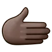 rightwards hand: dark skin tone สำหรับแพลตฟอร์ม Samsung