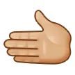 leftwards hand: medium-light skin tone untuk platform Samsung