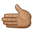 leftwards hand: medium skin tone pentru platforma Samsung