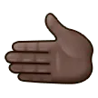 Samsung 플랫폼을 위한 leftwards hand: dark skin tone