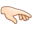 palm down hand: light skin tone สำหรับแพลตฟอร์ม Samsung