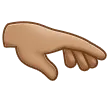 palm down hand: medium skin tone per la piattaforma Samsung