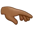 palm down hand: medium-dark skin tone für Samsung Plattform