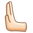 leftwards pushing hand: light skin tone สำหรับแพลตฟอร์ม Samsung