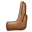 rightwards pushing hand: medium-dark skin tone per la piattaforma Samsung