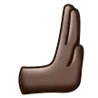 rightwards pushing hand: dark skin tone per la piattaforma Samsung