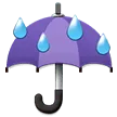 umbrella with rain drops alustalla Samsung