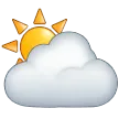 sun behind cloud voor Samsung platform