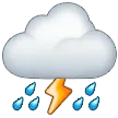 Samsung 平台中的 cloud with lightning and rain