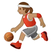 woman bouncing ball: medium skin tone für Samsung Plattform