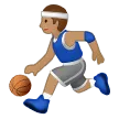 man bouncing ball: medium skin tone pentru platforma Samsung