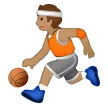 person bouncing ball: medium skin tone untuk platform Samsung