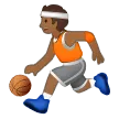person bouncing ball: medium-dark skin tone per la piattaforma Samsung