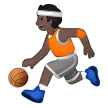 person bouncing ball: dark skin tone untuk platform Samsung