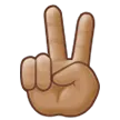victory hand: medium skin tone สำหรับแพลตฟอร์ม Samsung