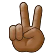 victory hand: medium-dark skin tone per la piattaforma Samsung