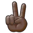 victory hand: dark skin tone für Samsung Plattform
