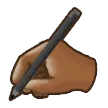 Samsung 플랫폼을 위한 writing hand: medium-dark skin tone