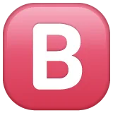 B button (blood type) for Whatsapp-plattformen