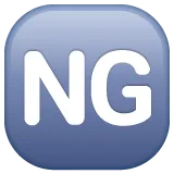 NG button för Whatsapp-plattform