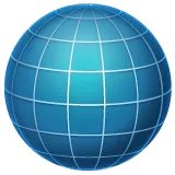 globe with meridians for Whatsapp platform