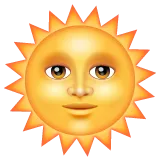 Whatsapp प्लेटफ़ॉर्म के लिए sun with face