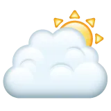 Whatsapp 平台中的 sun behind large cloud