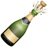Whatsapp 平台中的 bottle with popping cork