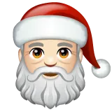 Santa Claus: light skin tone per la piattaforma Whatsapp