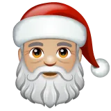 Whatsapp dla platformy Santa Claus: medium-light skin tone