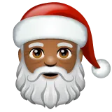 Santa Claus: medium-dark skin tone pentru platforma Whatsapp