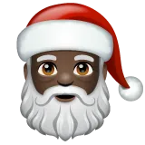 Whatsapp dla platformy Santa Claus: dark skin tone