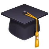 graduation cap per la piattaforma Whatsapp