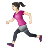 woman running: light skin tone untuk platform Whatsapp