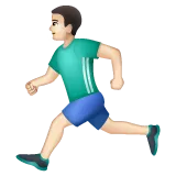 person running: light skin tone untuk platform Whatsapp