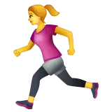 woman running til Whatsapp platform