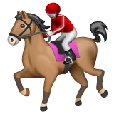 horse racing: medium skin tone สำหรับแพลตฟอร์ม Whatsapp