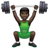 person lifting weights: dark skin tone untuk platform Whatsapp