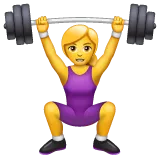 Whatsapp 平台中的 woman lifting weights