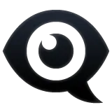 eye in speech bubble para la plataforma Whatsapp