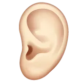 Whatsapp dla platformy ear: light skin tone