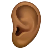 ear: medium-dark skin tone untuk platform Whatsapp