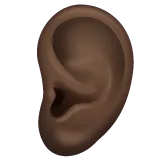 Whatsapp dla platformy ear: dark skin tone