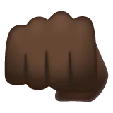 oncoming fist: dark skin tone per la piattaforma Whatsapp